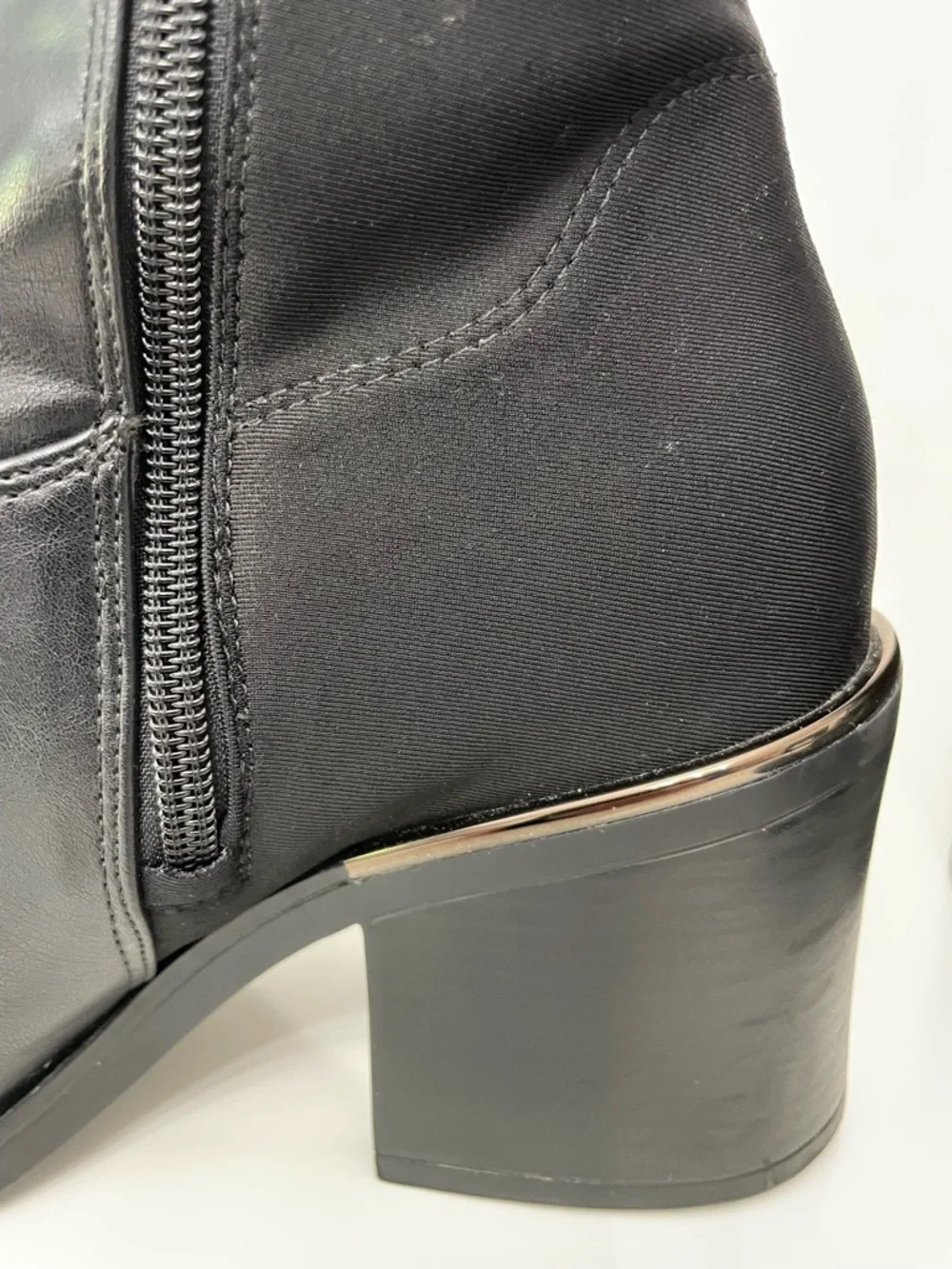 Kelly & Katie Chana 5050 Black Knee High Square Toe Boots Womens 8 Funeral Night